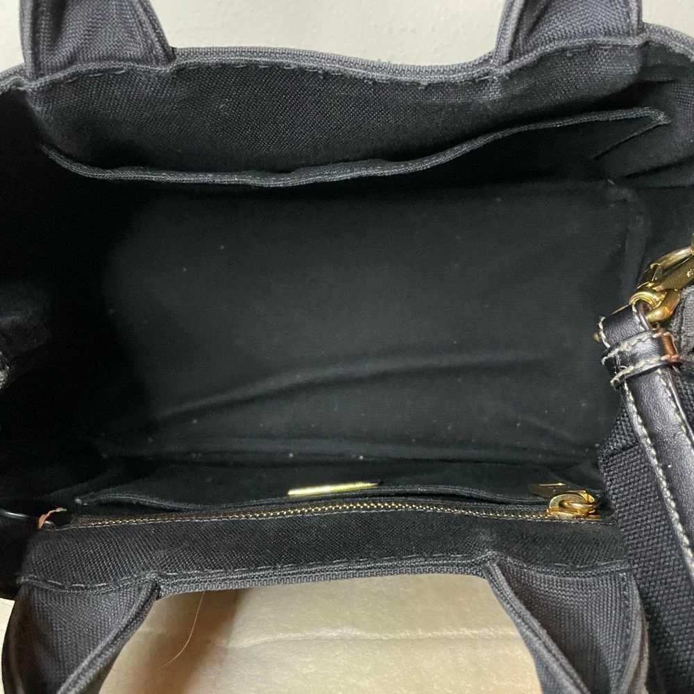 Prada Canapa Canvas tote bag jacquard 2way in black - Picture 6 of 13